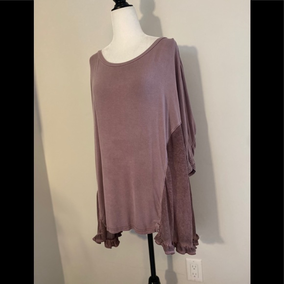 Umgee Pink Short Sleeve Oversized Shirt Medium - Picture 3 of 10